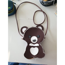 Leder Taschen-Nähset Panda , Teddy