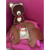 Leder Taschen-Nähset Panda , Teddy