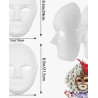12er-Set weiße Pappmaché-Masken | Vollgesichtsmasken zum Bemalen für Halloween, Maskenbälle, Karneval, künstlerische Projekte