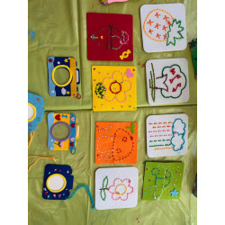 12 DIY Stück zufällig sortierte Nadelbretter aus Vliesstoff zum Nähen und Einfädeln für Stickarbeiten