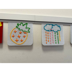 12 DIY Stück zufällig sortierte Nadelbretter aus Vliesstoff zum Nähen und Einfädeln für Stickarbeiten