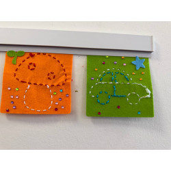 12 DIY Stück zufällig sortierte Nadelbretter aus Vliesstoff zum Nähen und Einfädeln für Stickarbeiten