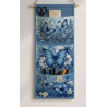 1 Stk. Blaue Schmetterling Blumen Tasche zum Aufhängen zur Organisation von Türen