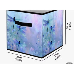 Faltbare Aufbewahrungsbox mit blauem Libellen und Blumendesign