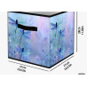 Faltbare Aufbewahrungsbox mit blauem Libellen und Blumendesign