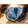 Faux Kaschmir +900+9mm Amerikanische Retro Bunte Schmetterling Schlafzimmer Dekor Teppich Ins Pastoral Blau-Lila