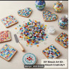 Set mit 500 bunten Glas-Mosaikfliesen  Bastelmaterial für Mosaikkunst und Töpferarbeiten