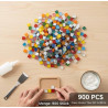 Set mit 500 bunten Glas-Mosaikfliesen  Bastelmaterial für Mosaikkunst und Töpferarbeiten