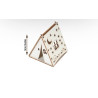 Miniatur-Holzhaus-Set  für Anfänger zum Arbeiten mit Holz, bestehend aus einem passenden Holzstück