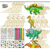 Dinosaurier-holzarbeit set