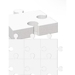 11 Stück leere, bemalbare Puzzle, 20,07 x 22,86 cm riesige weiße Karton-Puzzle, Zeichen