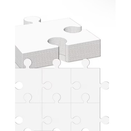 11 Stück leere, bemalbare Puzzle, 20,07 x 22,86 cm riesige weiße Karton-Puzzle, Zeichen