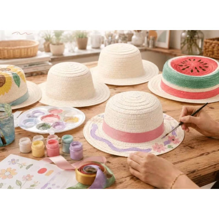 10 teiliges Strohhut-Set