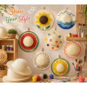 10 teiliges Strohhut-Set