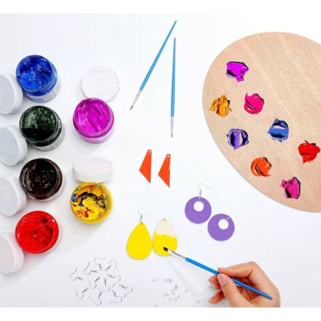 30 Stück Sublimations-Ohrringrohlinge, Unfertige Holzohrringe Tropfenanhänger, DIY Ohrringprojekt