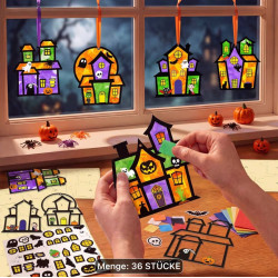 DIY-Set für Papier-Sonnenfänger - Fenster-Buntglas-Effekt-Malzubehör