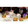 11 teiliges Halloween Kürbis Haus Bastelset, Kürbis Haus Basteln, Holz Kürbis Haus, Holz Halloween Haus Basteln