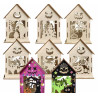 11 teiliges Halloween Kürbis Haus Bastelset, Kürbis Haus Basteln, Holz Kürbis Haus, Holz Halloween Haus Basteln