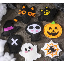 11 teiliges Halloween-Filz Bastel - und Nähset