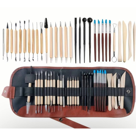 1 Set Keramikwerkzeuge, Eindruckstift, Stift, weicher Ton, Schnitzmesser, Punktbohrstift
