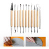 1 Set Keramikwerkzeuge, Eindruckstift, Stift, weicher Ton, Schnitzmesser, Punktbohrstift