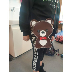 Leder Taschen-Nähset Panda , Teddy