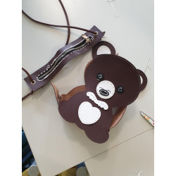 Leder Taschen-Nähset Panda , Teddy