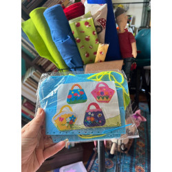 Vollständiges Nähset für fantasievolle Filztaschen