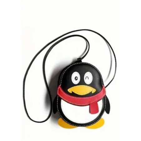 Leder Taschen-Nähset Pinguin