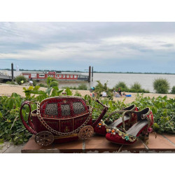 Romantische Hochzeitskutsche Tasche